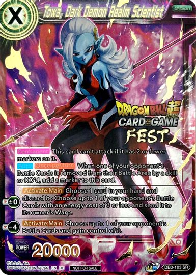 Towa, Dark Demon Realm Scientist (Card Game Fest 2022) (DB3-103) [Tournament Promotion Cards] | Odin's Place