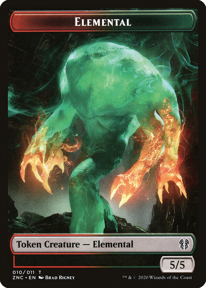 Elemental (008) // Elemental (010) Double-Sided Token [Zendikar Rising Commander Tokens] | Odin's Place