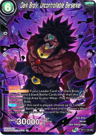Dark Broly, Uncontrollable Berserker (BT11-134) [Vermilion Bloodline 2nd Edition] | Odin's Place