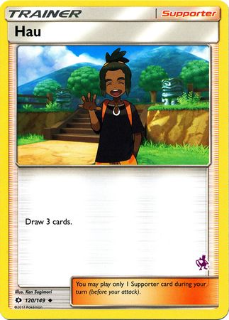 Hau (120/149) (Mewtwo Deck) [Battle Academy 2020] | Odin's Place