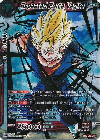 Repeated Force Vegito (SPR) (BT2-012) [Union Force] | Odin's Place