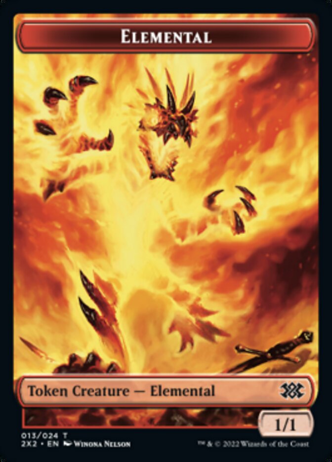 Elemental // Vampire Double-Sided Token [Double Masters 2022 Tokens] | Odin's Place