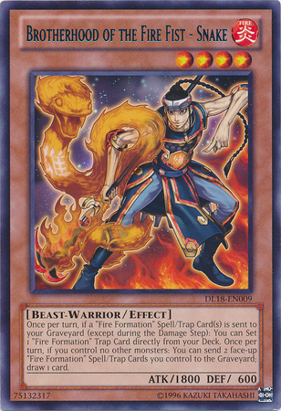 Brotherhood of the Fire Fist - Snake (Blue) [DL18-EN009] Rare | Odin's Place