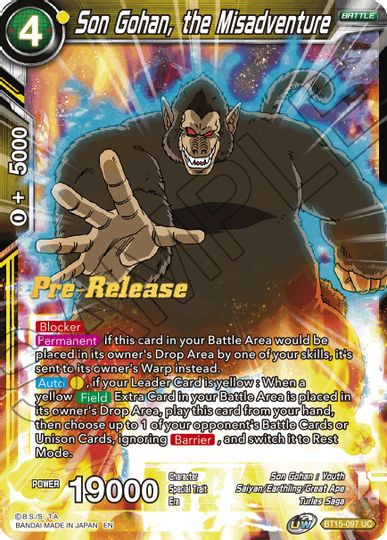Son Gohan, the Misadventure (BT15-097) [Saiyan Showdown Prerelease Promos] | Odin's Place