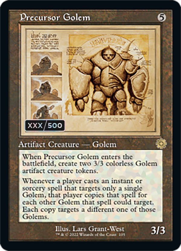 Precursor Golem (Retro Schematic) (Serialized) [The Brothers' War Retro Artifacts] | Odin's Place