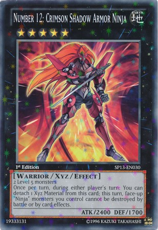 Number 12: Crimson Shadow Armor Ninja [SP13-EN030] Starfoil Rare | Odin's Place