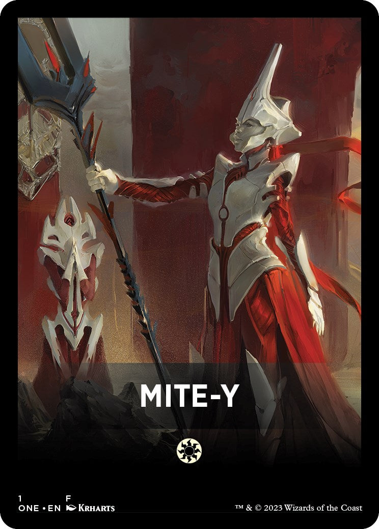 Mite-Y Theme Card [Phyrexia: All Will Be One Tokens] | Odin's Place