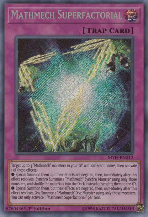 Mathmech Superfactorial [MYFI-EN012] Secret Rare | Odin's Place