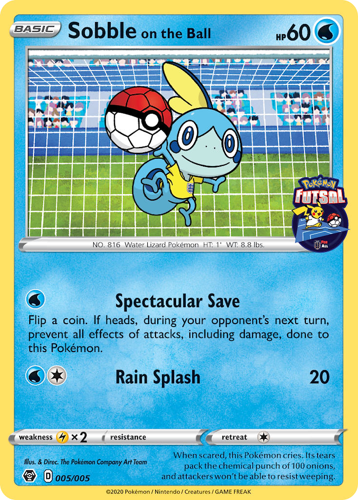Sobble on the Ball (005/005) [Pokemon Futsal Collection] | Odin's Place