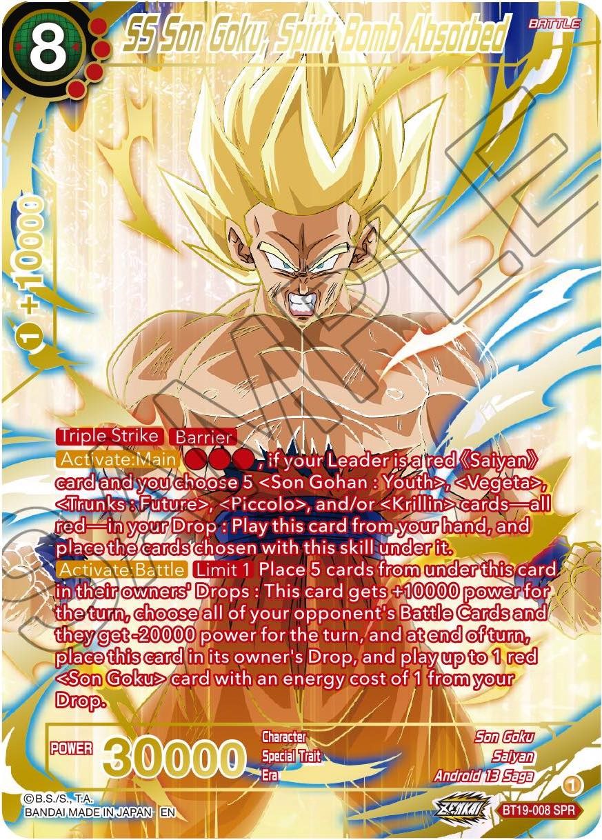 SS Son Goku, Spirit Bomb Absorbed (SPR) (BT19-008) [Fighter's Ambition] | Odin's Place