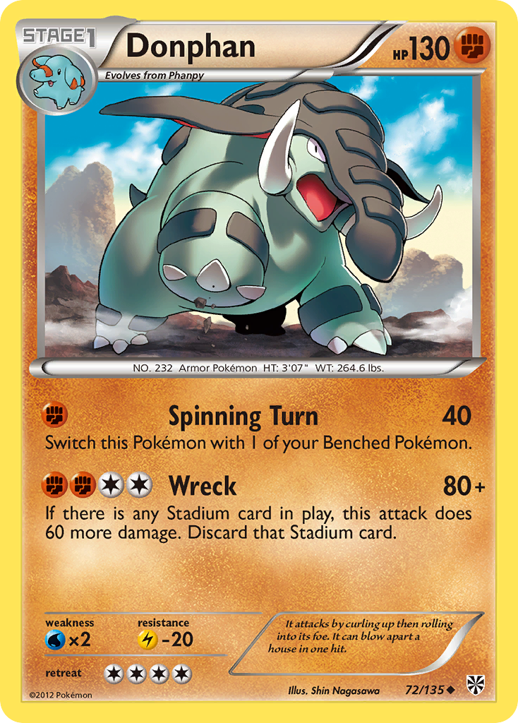 Donphan (72/135) [Black & White: Plasma Storm] | Odin's Place