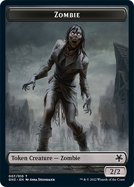 Zombie // Treasure Double-Sided Token [Game Night: Free-for-All Tokens] | Odin's Place
