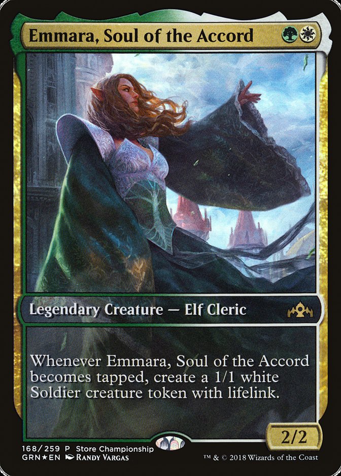 Emmara, Soul of the Accord (168) (Store Championship) (Full Art) [Guilds of Ravnica Promos] | Odin's Place