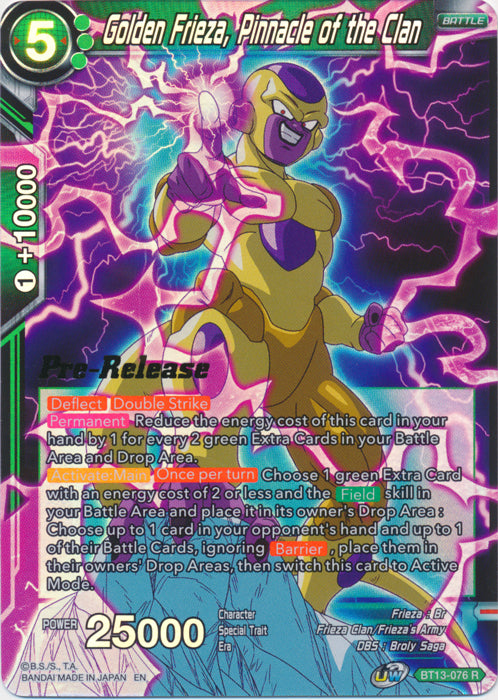 Golden Frieza, Pinnacle of the Clan (BT13-076) [Supreme Rivalry Prerelease Promos] | Odin's Place