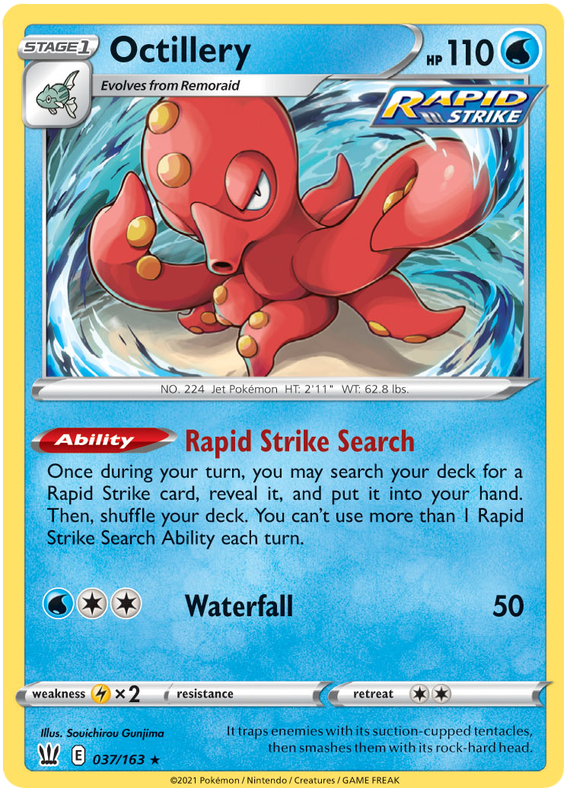 Octillery (037/163) (Theme Deck Exclusive) [Sword & Shield: Battle Styles] | Odin's Place