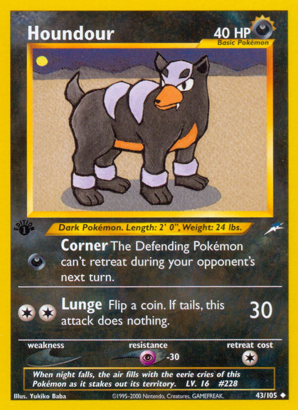 Houndour (43/105) [Neo Destiny 1st Edition] | Odin's Place