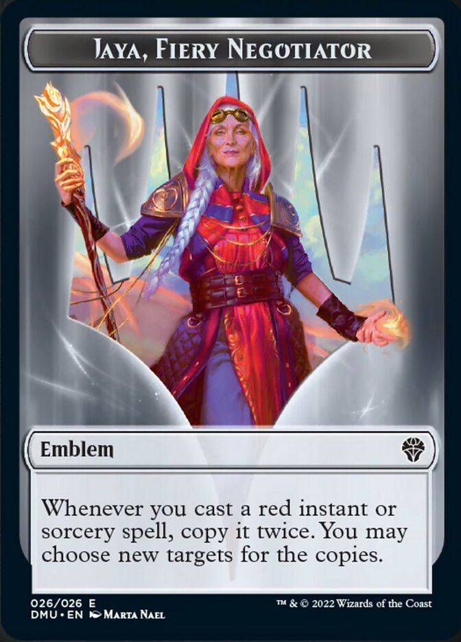 Jaya, Fiery Negotiator Emblem [Dominaria United Tokens] | Odin's Place
