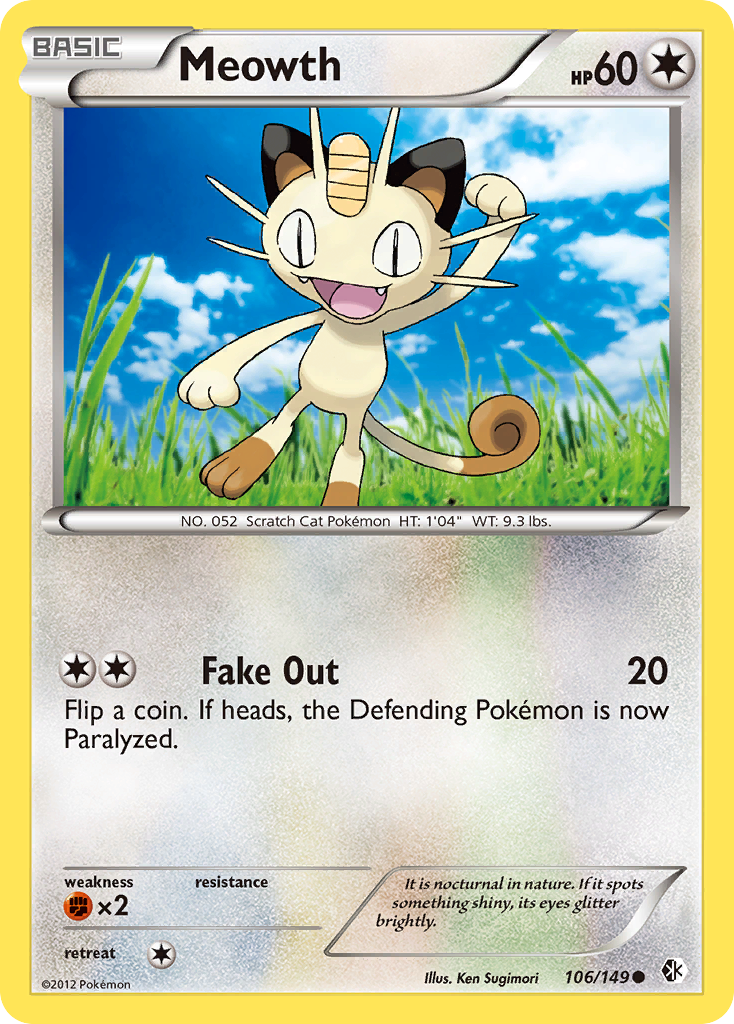 Meowth (106/149) [Black & White: Boundaries Crossed] | Odin's Place