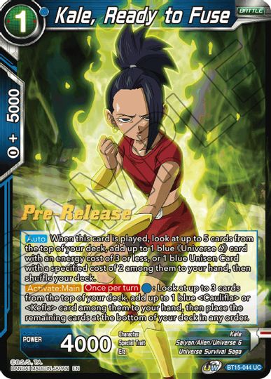 Kale, Ready to Fuse (BT15-044) [Saiyan Showdown Prerelease Promos] | Odin's Place