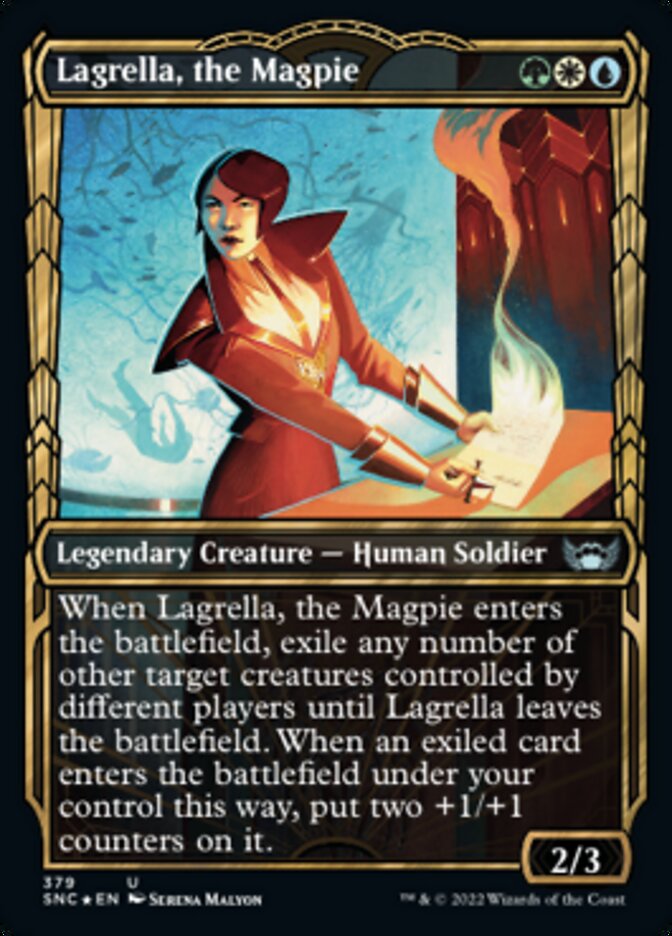 Lagrella, the Magpie (Showcase Golden Age Gilded Foil) [Streets of New Capenna] | Odin's Place