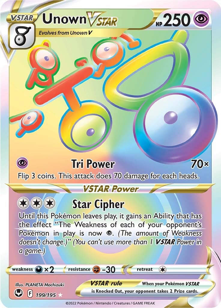 Unown VSTAR (199/195) [Sword & Shield: Silver Tempest] | Odin's Place