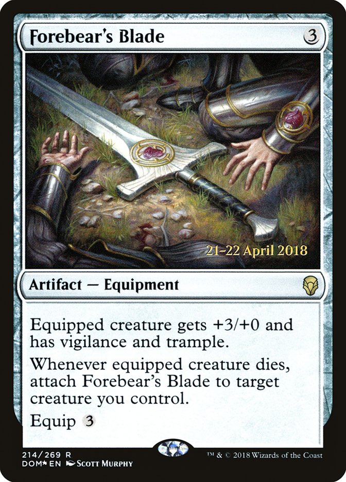 Forebear's Blade (214) [Dominaria Prerelease Promos] | Odin's Place