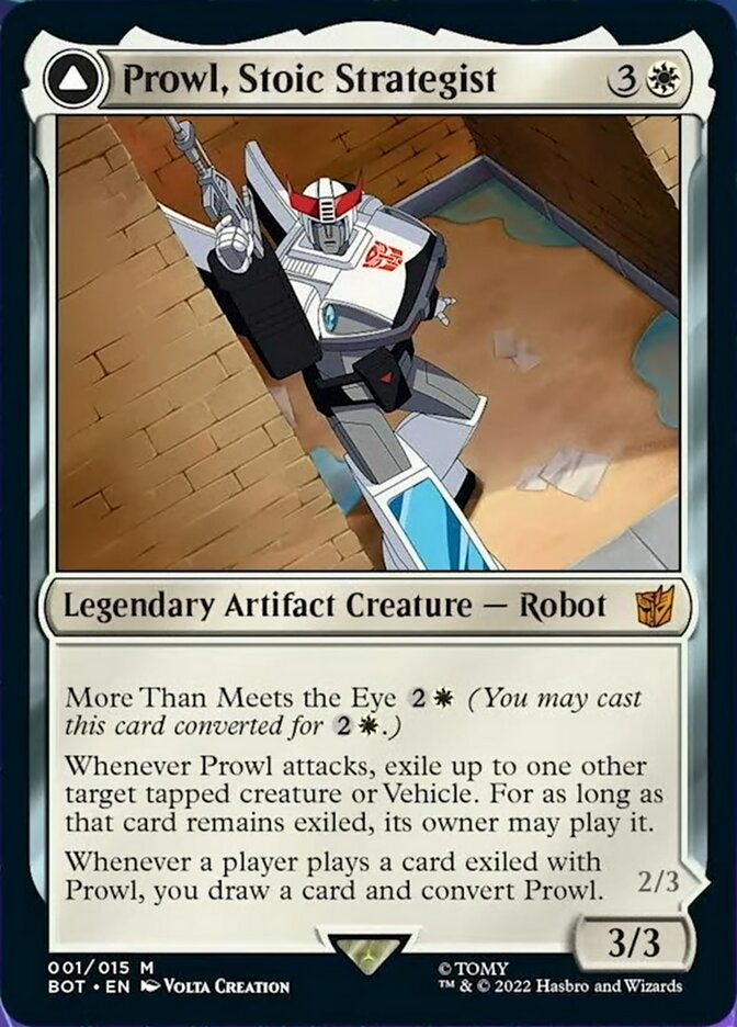 Prowl, Stoic Strategist // Prowl, Pursuit Vehicle [Transformers] | Odin's Place