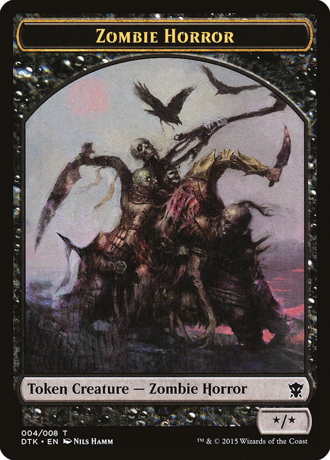Zombie Horror Token (4) [Dragons of Tarkir Tokens] | Odin's Place
