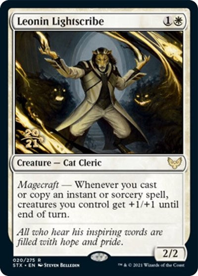 Leonin Lightscribe [Strixhaven: School of Mages Prerelease Promos] | Odin's Place