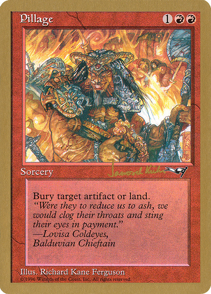 Pillage (Janosch Kuhn) [World Championship Decks 1997] | Odin's Place