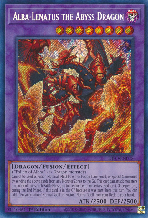 Alba-Lenatus the Abyss Dragon [DIFO-EN035] Secret Rare | Odin's Place