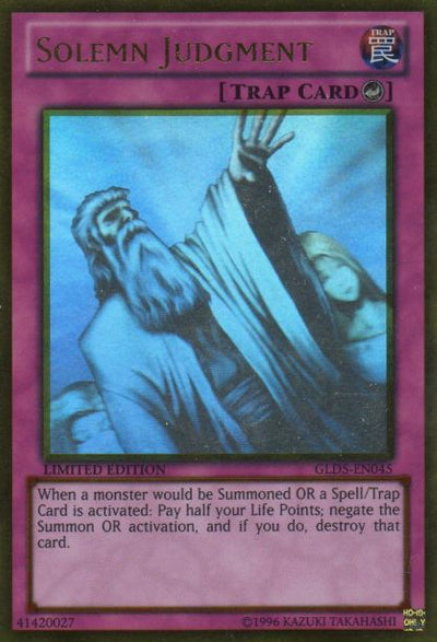 Solemn Judgment [GLD5-EN045] Ghost/Gold Rare | Odin's Place