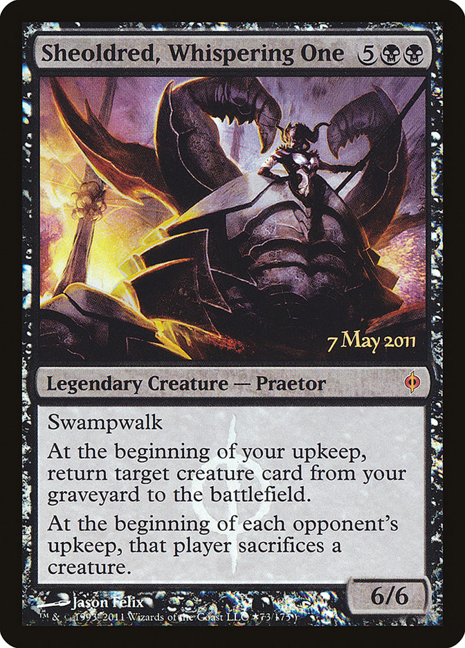Sheoldred, Whispering One (73) [New Phyrexia Prerelease Promos] | Odin's Place