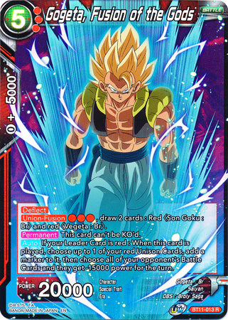 Gogeta, Fusion of the Gods (BT11-013) [Vermilion Bloodline 2nd Edition] | Odin's Place