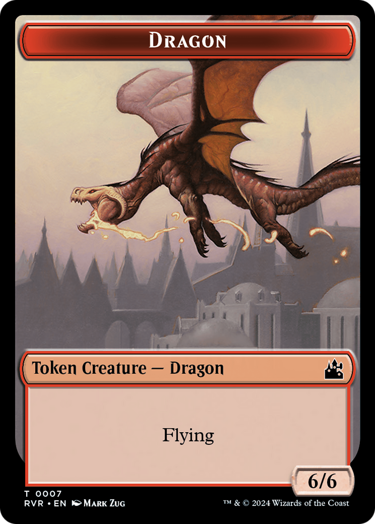 Goblin (0008) // Dragon Double-Sided Token [Ravnica Remastered Tokens] | Odin's Place