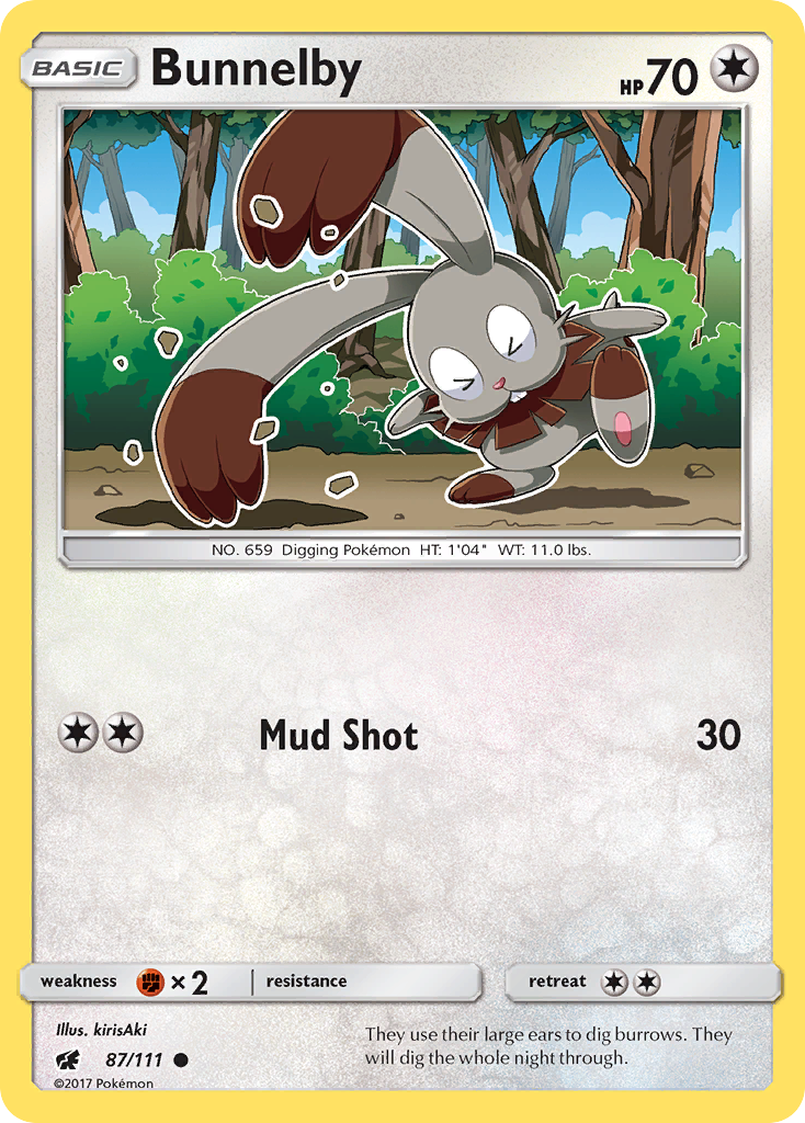 Bunnelby (87/111) [Sun & Moon: Crimson Invasion] | Odin's Place