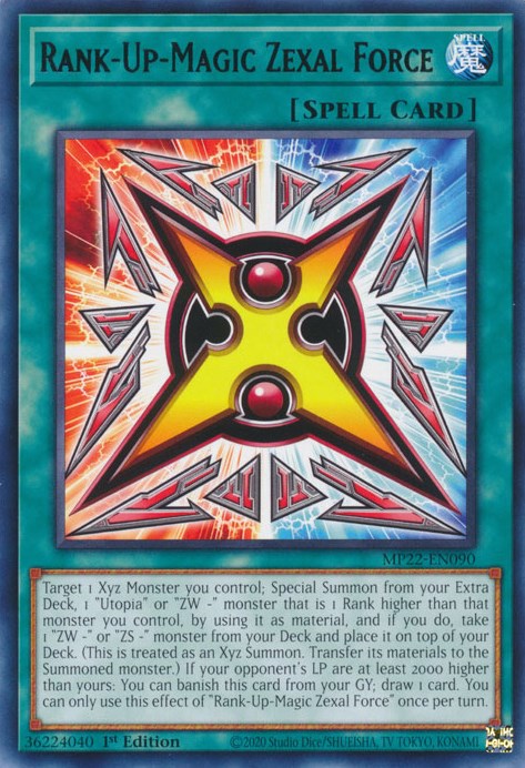 Rank-Up-Magic Zexal Force [MP22-EN090] Rare | Odin's Place