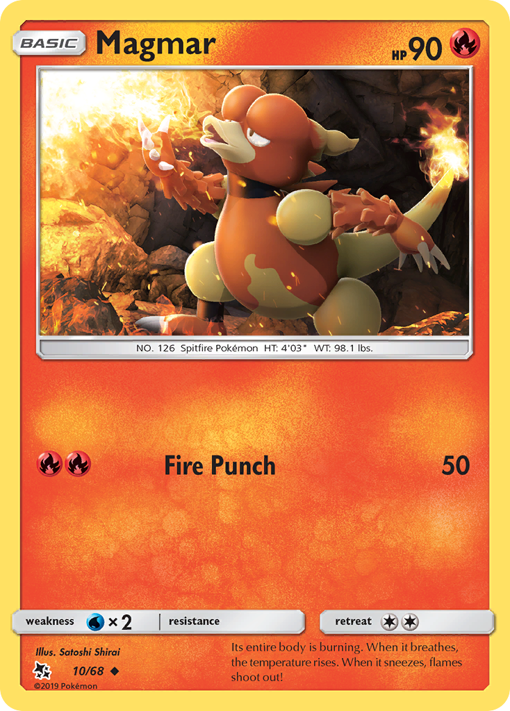 Magmar (10/68) [Sun & Moon: Hidden Fates] | Odin's Place