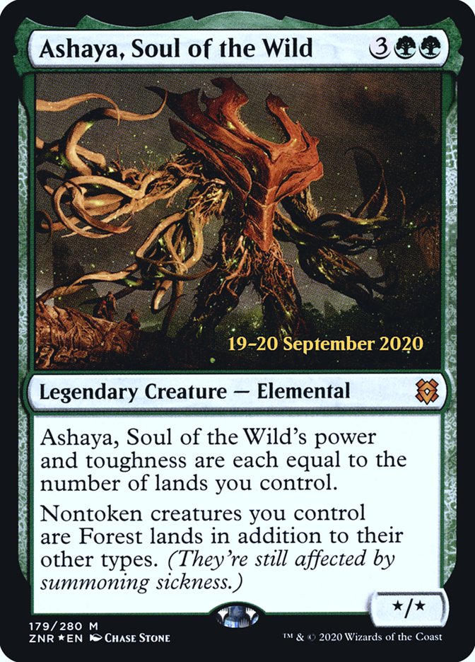 Ashaya, Soul of the Wild [Zendikar Rising Prerelease Promos] | Odin's Place