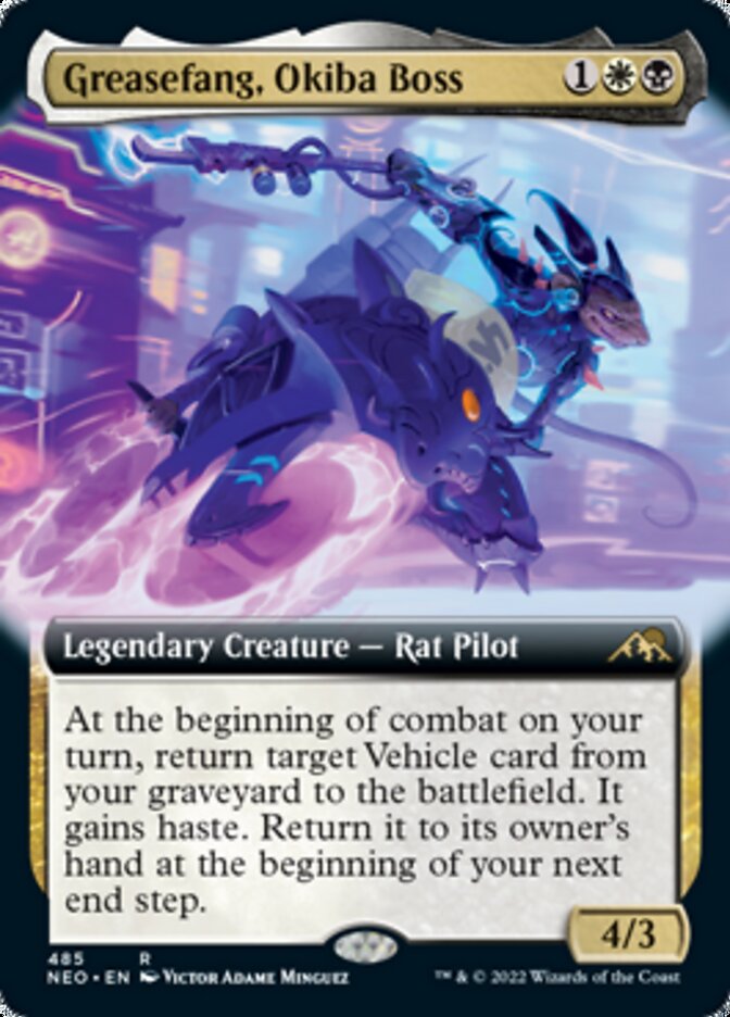 Greasefang, Okiba Boss (Extended Art) [Kamigawa: Neon Dynasty] | Odin's Place