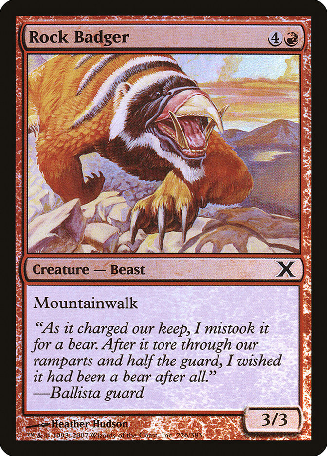 Rock Badger (Premium Foil) [Tenth Edition] | Odin's Place