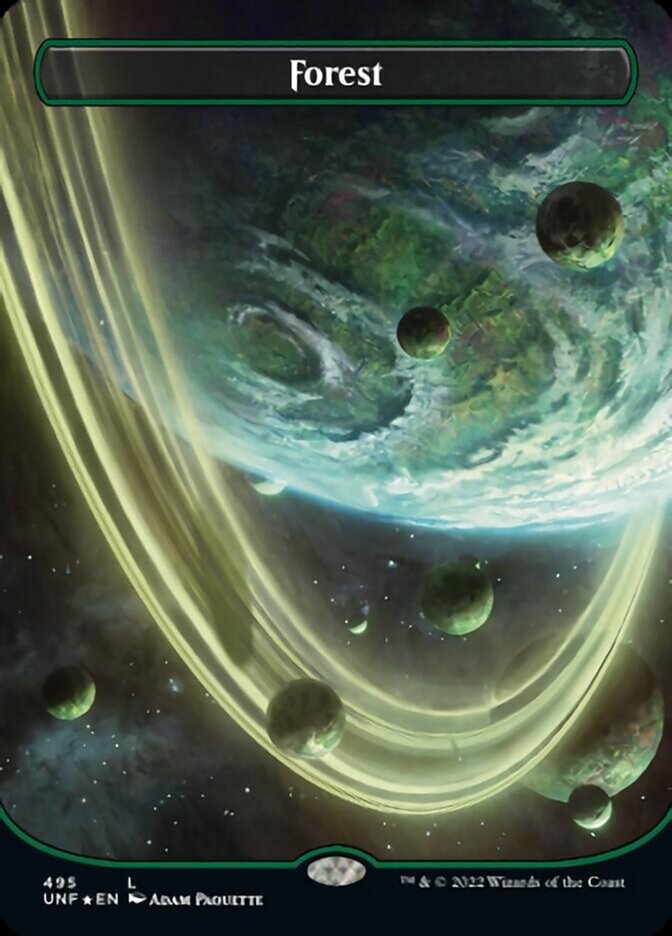 Forest (495) (Orbital Space-ic Land) (Galaxy Foil) [Unfinity] | Odin's Place