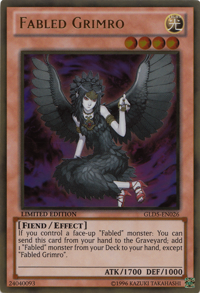 Fabled Grimro [GLD5-EN026] Gold Rare | Odin's Place