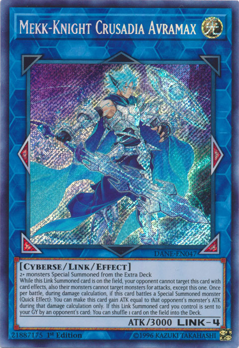 Mekk-Knight Crusadia Avramax [DANE-EN047] Secret Rare | Odin's Place