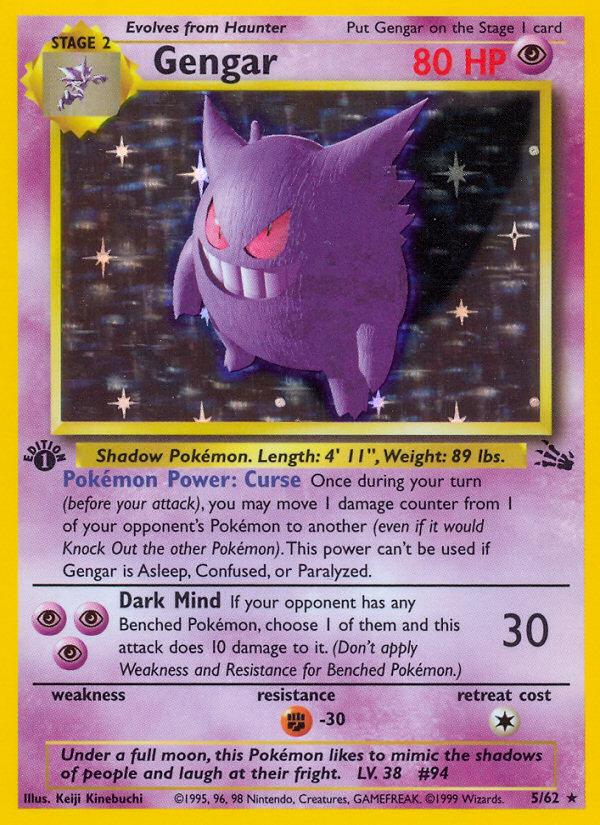 Gengar (5/62) [Fossil 1st Edition] | Odin's Place