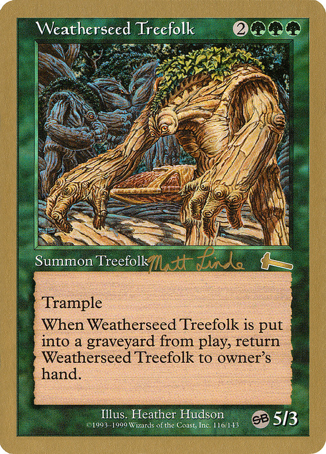 Weatherseed Treefolk (Matt Linde) (SB) [World Championship Decks 1999] | Odin's Place