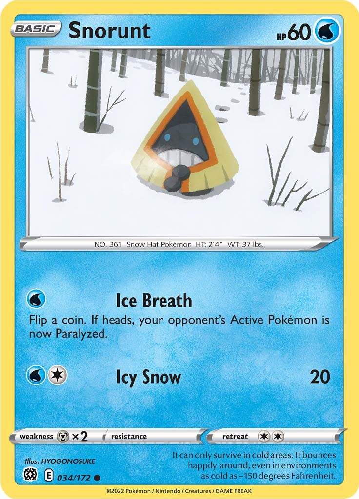 Snorunt (034/172) [Sword & Shield: Brilliant Stars] | Odin's Place