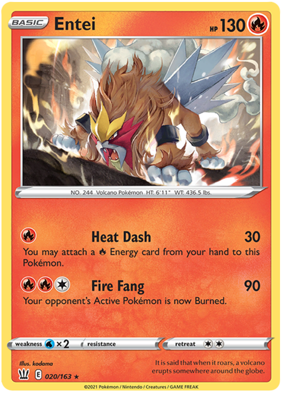 Entei (020/163) [Sword & Shield: Battle Styles] | Odin's Place