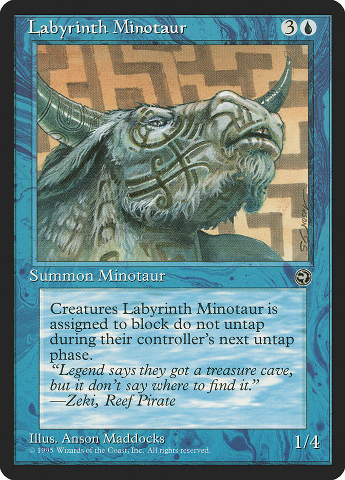 Labyrinth Minotaur (Zeki Flavor Text) [Homelands] | Odin's Place