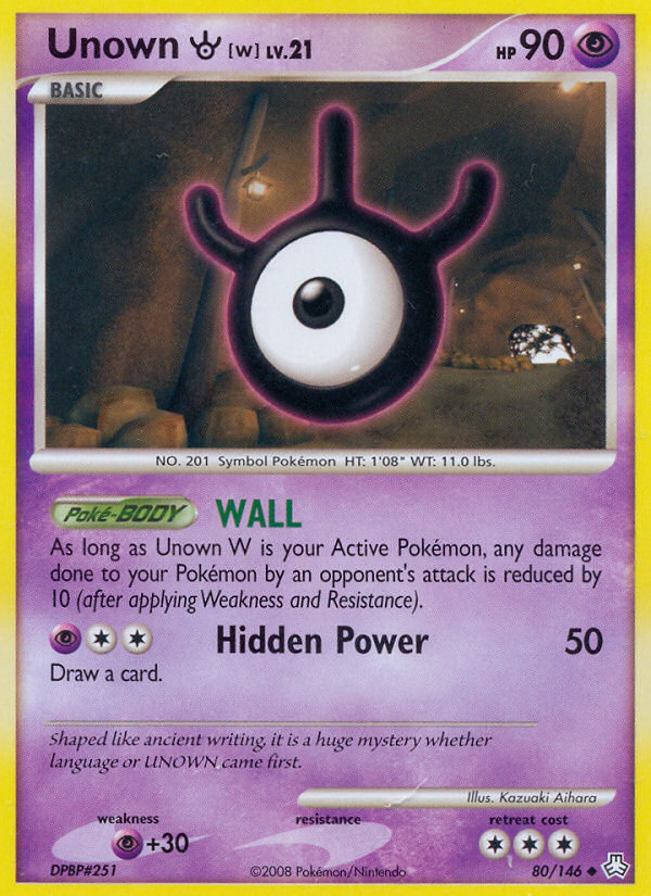 Unown W (80/146) [Diamond & Pearl: Legends Awakened] | Odin's Place